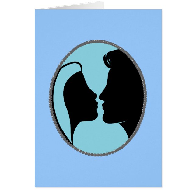 Cartão Cameo Kiss Silhouette (Frente)