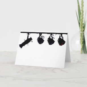 Cartão Câmera digital Palco preto silhuetas