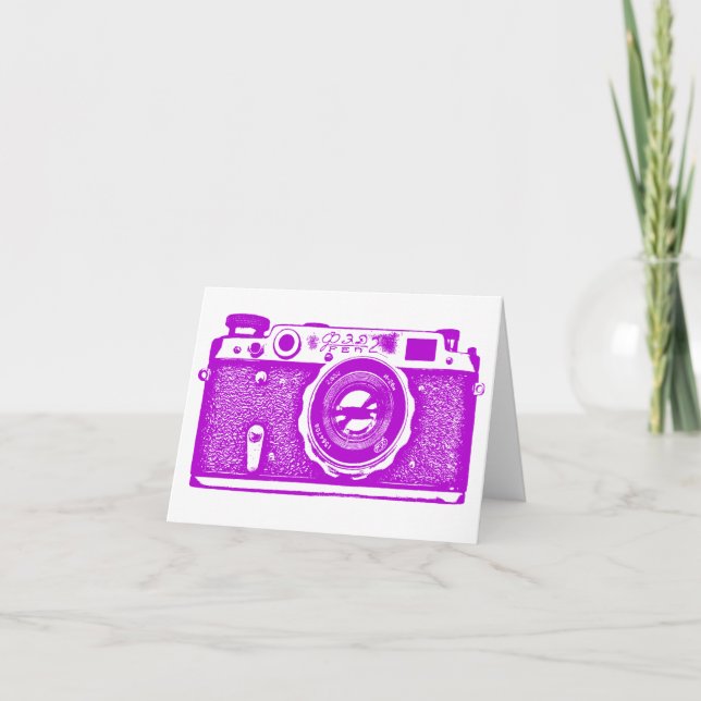 Cartão Câmera Russa soviética - Roxo (Frente)