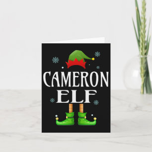 Cartão Cameron Elf Xmas Engraçado Família de Homens Corre