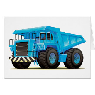 Cartão Camião basculante azul grande
