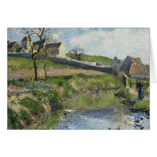 Cartão Camille Pissarro   A Fazenda em Osny, 1883