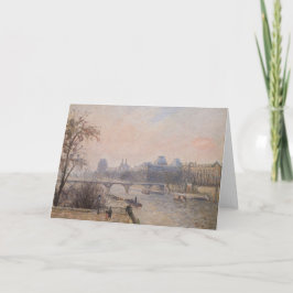 Cartão Camille Pissarro - O Sena e o Louvre