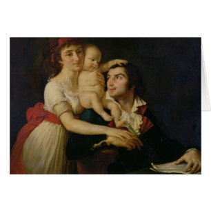 Cartão Camilo Desmoulins sua esposa Lucile e seu