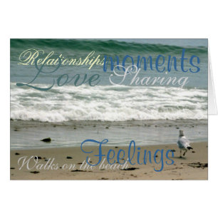 Cartão Caminha na praia