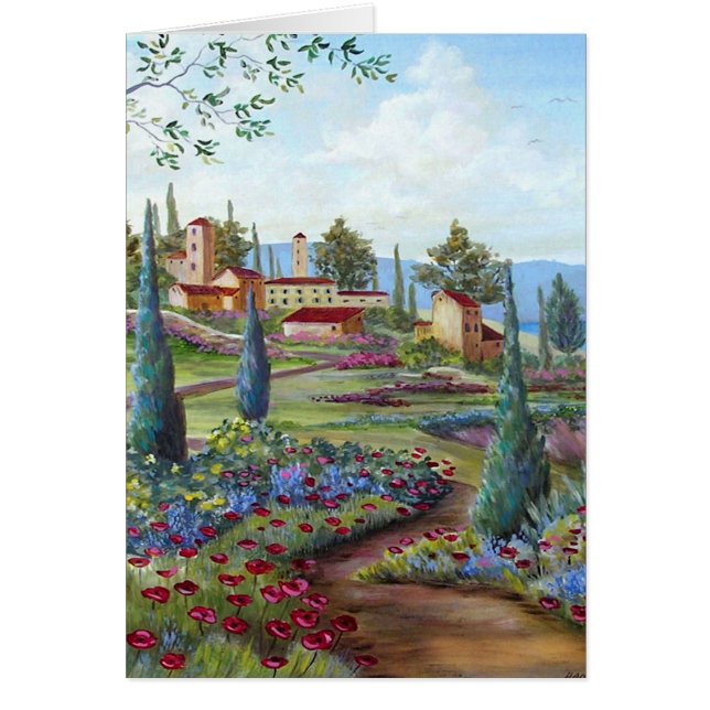 Cartão Caminhada através de Toscânia (Frente)