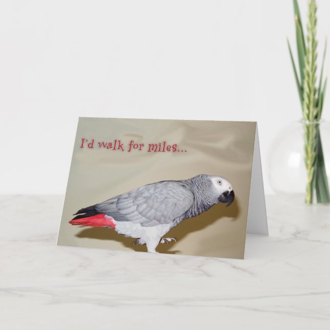 Cartão Caminhada do aniversário para milhas (Frente)