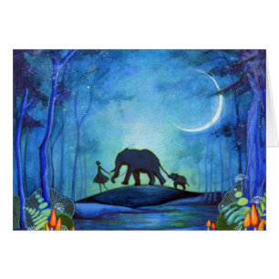 Cartão Caminhada do elefante