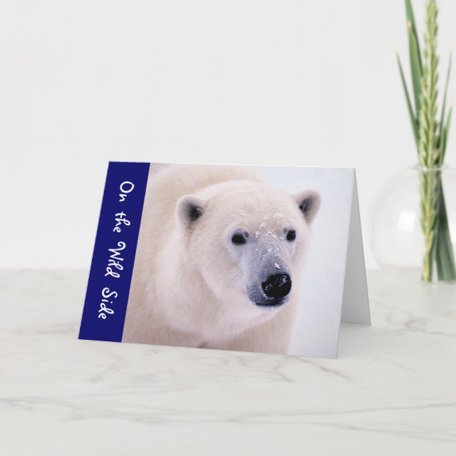 Cartão Caminhada no lado selvagem - urso polar (Frente)