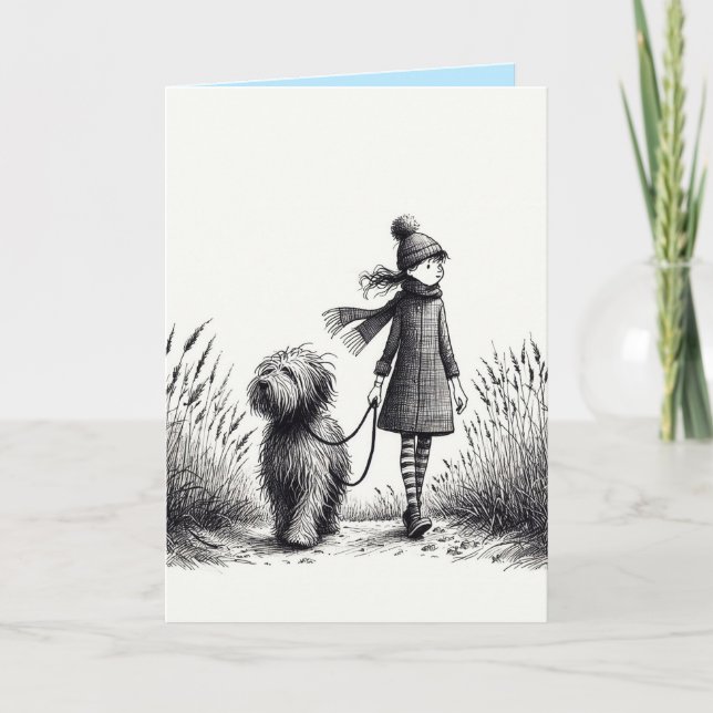 Cartão Caminhando com o Cachorro (Frente)