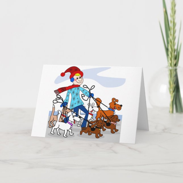 Cartão Caminhante do cão (Frente)