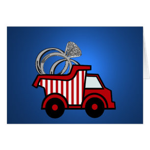 Cartão Caminhão de Bomba Amarelo do Anel