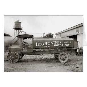 Cartão Caminhão de combustível Lightning, 1920