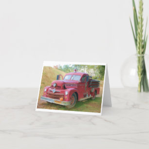 Cartão Caminhão de Fogo Antigo