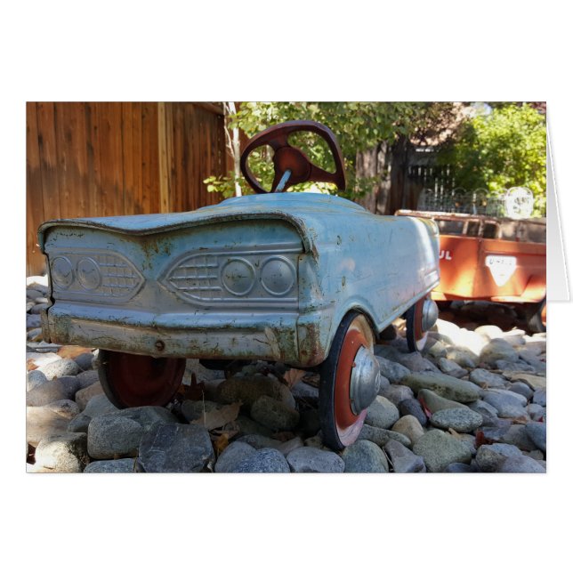 Cartão Caminhão de Pedal Azul (Frente Horizontal)