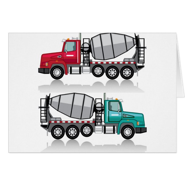 Cartão Caminhão do misturador concreto (Frente Horizontal)