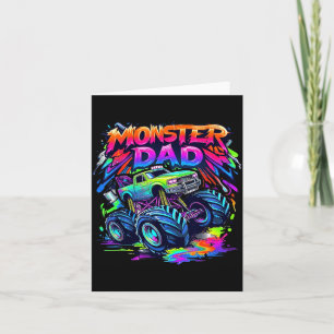 Cartão Caminhão Monstro Pai Família Caminhão Monstro Comb
