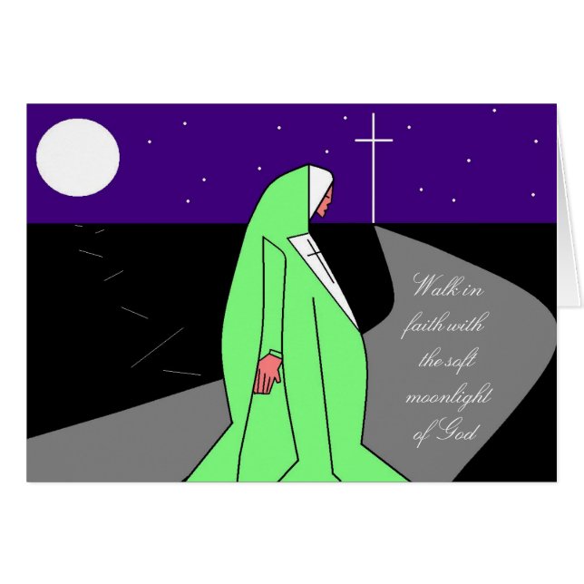 Cartão Caminhe com fé... (Frente Horizontal)