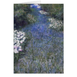 Cartão Caminho da Floresta Azul Impressionista Oiltinta