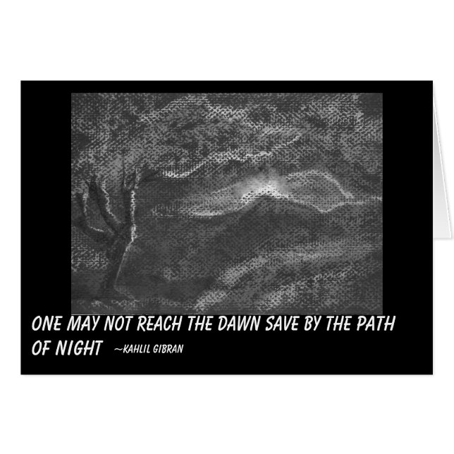 Cartão Caminho da noite (Frente horizontal)