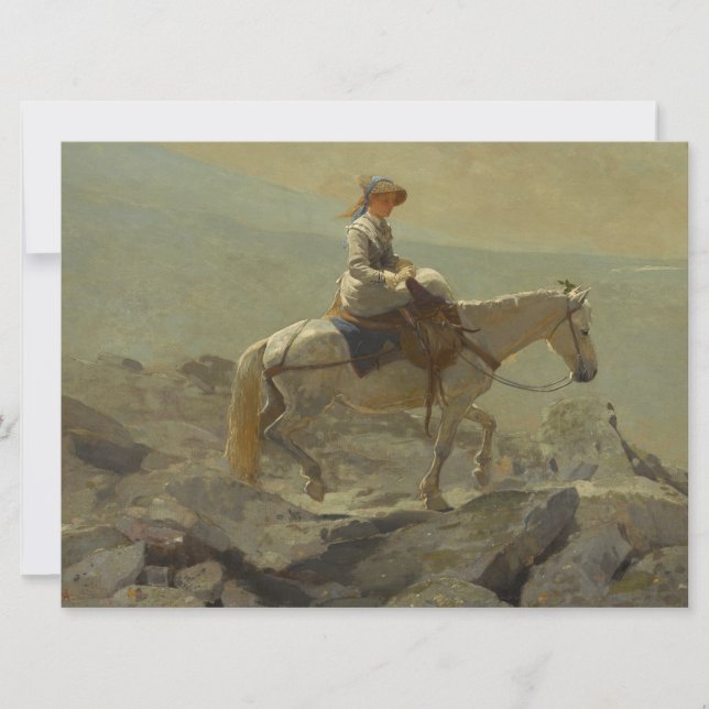 Cartão Caminho da ponte, Montanhas brancas (Winslow Homer (Frente)