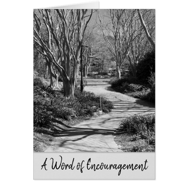 Cartão Caminho de Encorajamento Verso da bíblia (Frente)