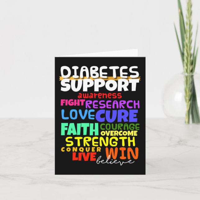 Cartão Caminho do Mês de Apoio à Consciência da Diabetes (Frente)
