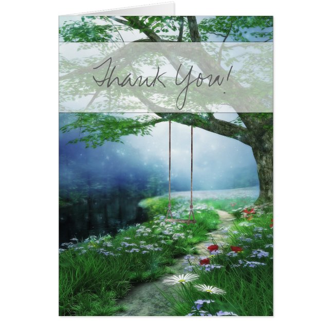 CARTÃO CAMINHO PARA O FLUXO DE TERRA PARA SEMPRE OBRIGADO (Frente)