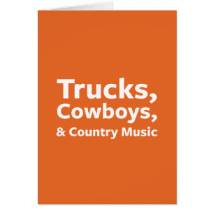 Cartão Caminhões, vaqueiros e música country