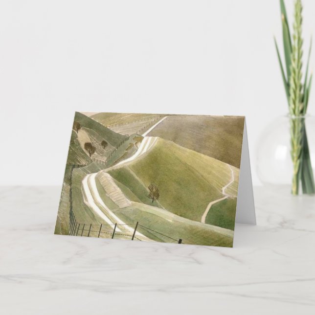 Cartão Caminhos De Giz Por Eric Ravilious (Frente)