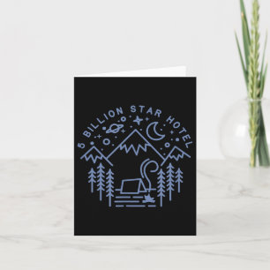 Cartão Camisa 5 Bilhões De Estrelas Hotel Line Art Hiking