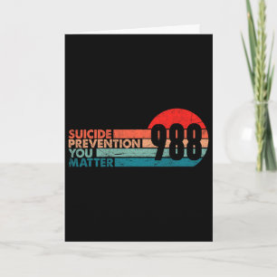 Cartão Camisa 988 Prevenção ao Suicídio Linha de Vida 988