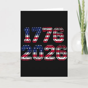 Cartão Camisa Águia Bandeira Americana 250º Aniversário 1