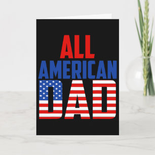 Cartão Camisa Bandeira Americana Pai Americano 4 De Julho