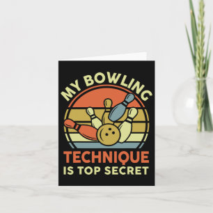 Cartão Camisa boliche Minha Técnica De Boliche É Secreta