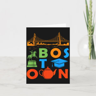 Cartão Camisa Boston Massachusetts Lembrança Ponte de Bos