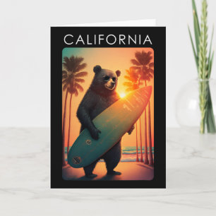 Cartão Camisa Califórnia Urso República Fria Surfando Pra
