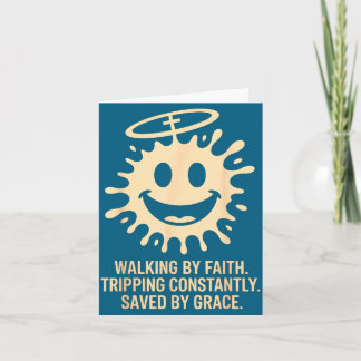 Cartão Camisa Caminhando Fé Tropeçando Constantemente Sal