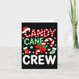 Cartão Camisa Candy Cane Crew Adulto Homens Mulheres Cria