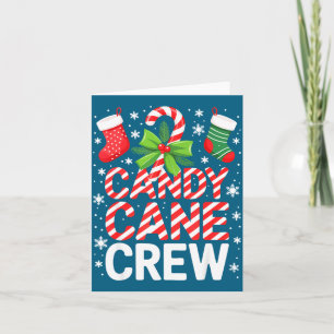 Cartão Camisa Candy Cane Crew Adulto Homens Mulheres Cria
