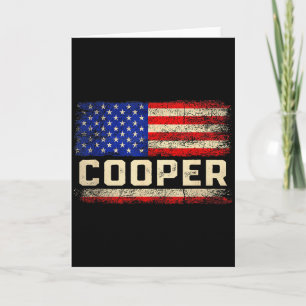 Cartão Camisa Cooper Sobrenome Cooper Nome Bandeira Ameri