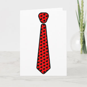Cartão Camisa Cute Necktie Of Hearts Valentine Day T - Gr