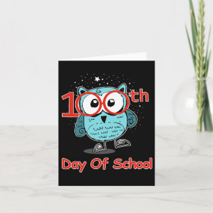 Cartão Camisa Cute Owl 100º Dia De Escola 100 Dias Mais I