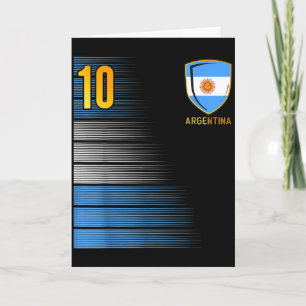 Cartão Camisa da Argentina Fãs de Futebol Bandeira Argent