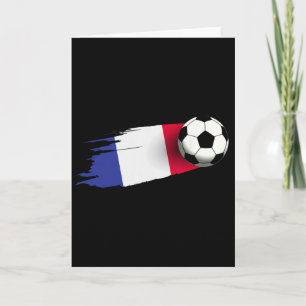 Cartão Camisa da Bandeira da França Time de Futebol Franc