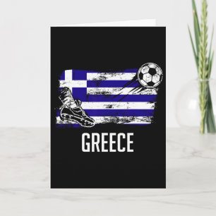 Cartão Camisa da Bandeira da Grécia Time de Futebol Grego