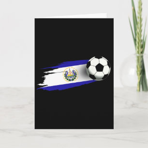 Cartão Camisa da Bandeira de El Salvador Time de Futebol