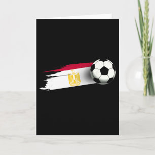 Cartão Camisa da bandeira do Egito Time de futebol egípci