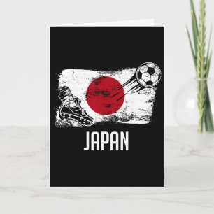 Cartão Camisa da Bandeira do Japão Time de Futebol Japonê