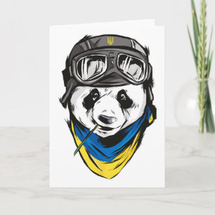 Cartão Camisa da Bandeira Ucraniana Panda Ucrânia Present